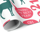 Oh Deer Reindeer Kerstfeestdag Fun Cadeaupapier (Rol Hoek)