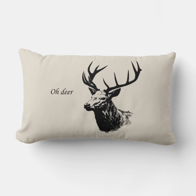 Oh Deer Reindeer Kussen (Voorkant)