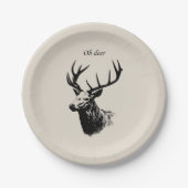 Oh Deer Reindeer Papieren Bordje (Voorkant)