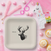 Oh Deer Reindeer Papieren Bordje (Feest)