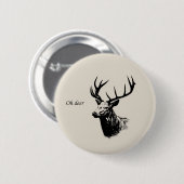 Oh Deer Reindeer Ronde Button 5,7 Cm (Voorkant /achterkant)
