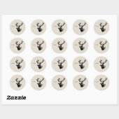 Oh Deer Reindeer Ronde Sticker (Vel)