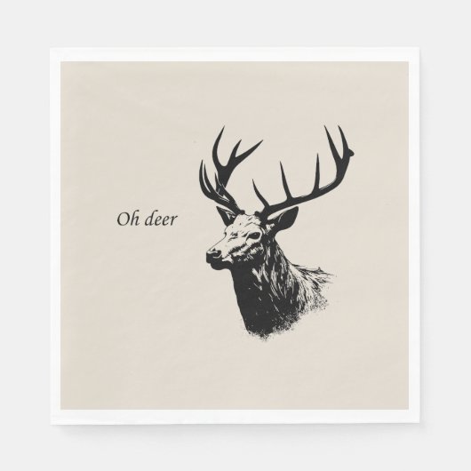 Oh Deer Reindeer Servet (Voorkant)