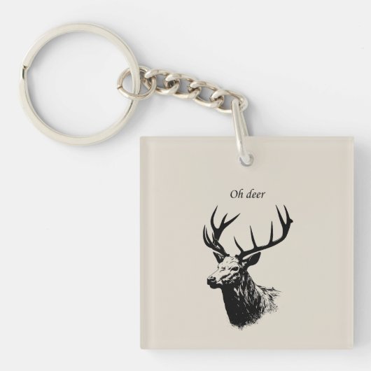 Oh Deer Reindeer Sleutelhanger (Voorkant)