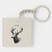 Oh Deer Reindeer Sleutelhanger (Achterkant)
