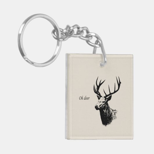 Oh Deer Reindeer Sleutelhanger (Voorkant Links)
