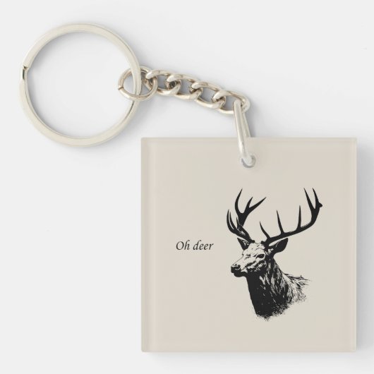 Oh Deer Reindeer Sleutelhanger (Voorkant)