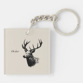 Oh Deer Reindeer Sleutelhanger (Achterkant)