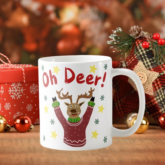 Oh Deer Rendier Christmas Fun Mok