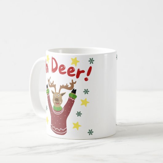 Oh Deer Rendier Christmas Fun Mok (Voorkant links)