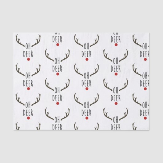 OH DEER Rendier Kerstvakantie Feestelijk Feest Tissuepapier (Voorkant)
