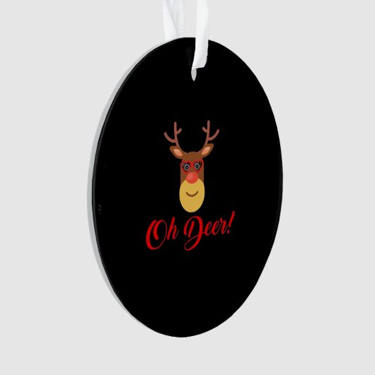 Oh Deer Retro Classic  Acrylic Ornament (voorkant)