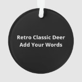 Oh Deer Retro Classic  Acrylic Ornament (achterkant)