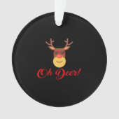 Oh Deer Retro Classic Acrylic Ornament (voorkant)