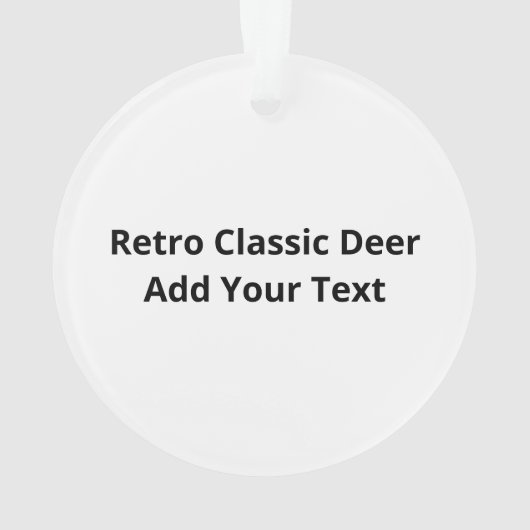Oh Deer Retro Classic Design Acrylic Ornament (achterkant)
