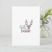 Oh Deer Retro Classic Design Flat Holiday Card Feestdagenkaart (Staand voorkant)