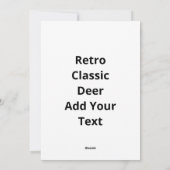 Oh Deer Retro Classic Design Flat Holiday Card Feestdagenkaart (Achterkant)