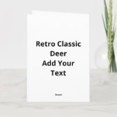 Oh Deer Retro Classic Design Folded Greeting Card Kaart (Achterkant)