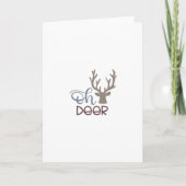 Oh Deer Retro Classic Design Folded Greeting Card Kaart (Voorkant)