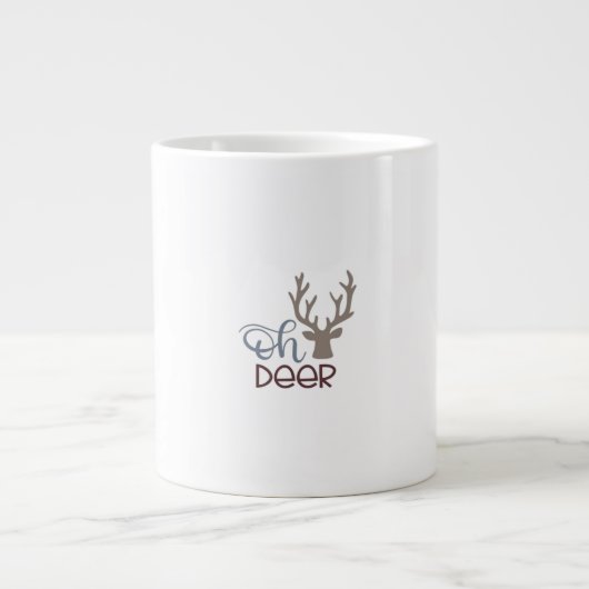 Oh Deer Retro Classic Design Grote Koffiekop (Voorkant)