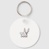 Oh Deer Retro Classic Design Keychain (Voorkant)