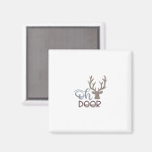 Oh Deer Retro Classic Design  Magneet (Voorkant / Achterkant)