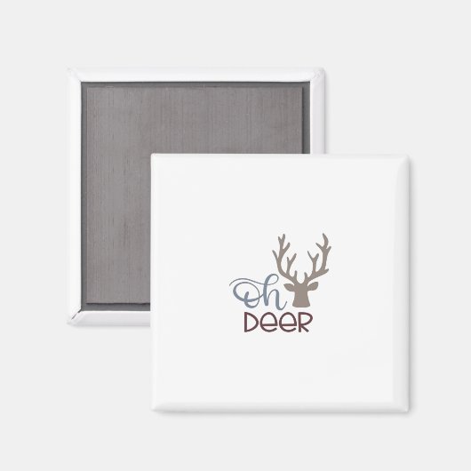 Oh Deer Retro Classic Design  Magneet (Voorkant / Achterkant)