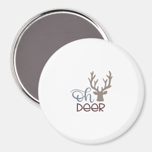 Oh Deer Retro Classic Design  Magneet (Voorkant / Achterkant)