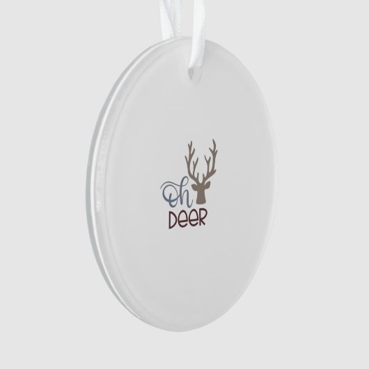Oh Deer Retro Classic Design Ornament (voorkant)