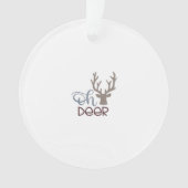Oh Deer Retro Classic Design Ornament (voorkant)
