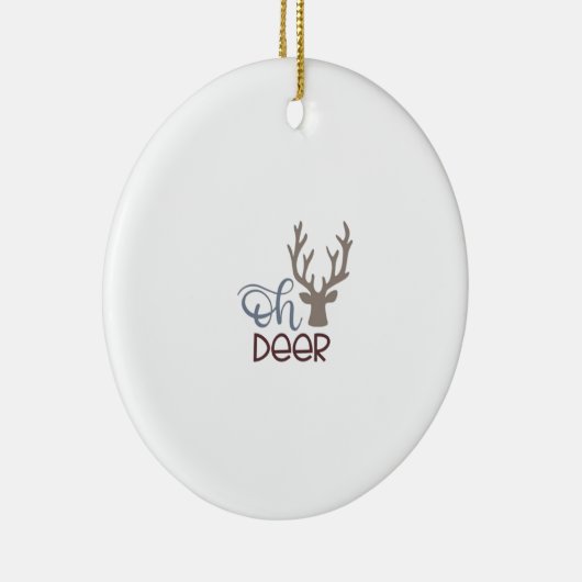 Oh Deer Retro Classic Design Ornament (Rechts)