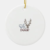Oh Deer Retro Classic Design Ornament (Voorkant)
