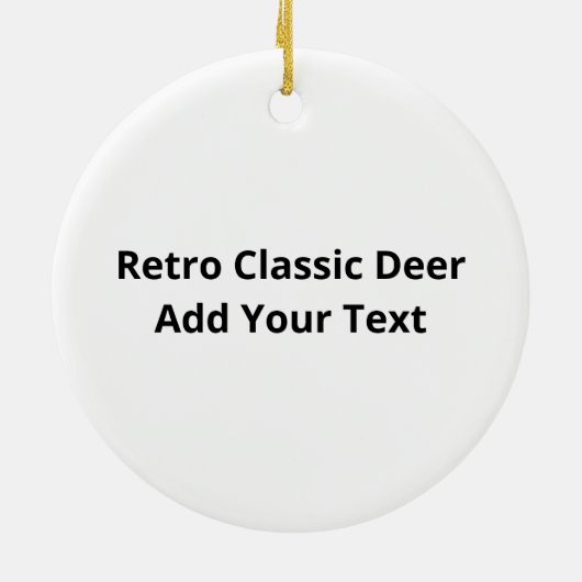 Oh Deer Retro Classic Design Ornament (Achterkant)