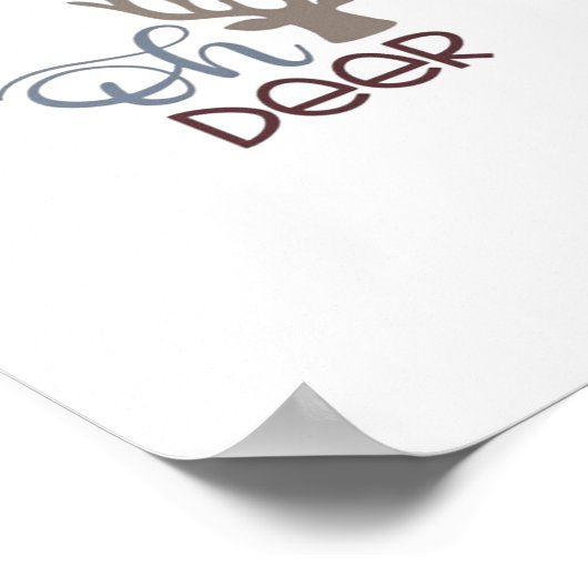 Oh Deer Retro Classic Design Poster (Hoek)