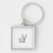Oh Deer Retro Classic Design  Sleutelhanger (Voorkant)