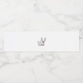 Oh Deer Retro Classic Design Waterfles Etiket (Enkel label)