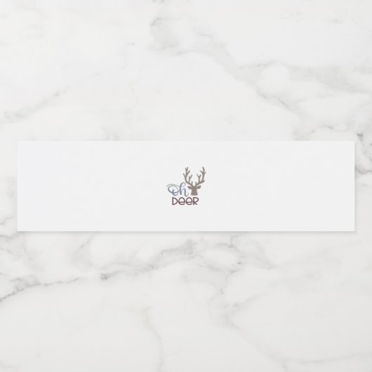 Oh Deer Retro Classic Design Waterfles Etiket (Enkel label)