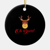 Oh Deer Retro Classic  Ornament (Voorkant)