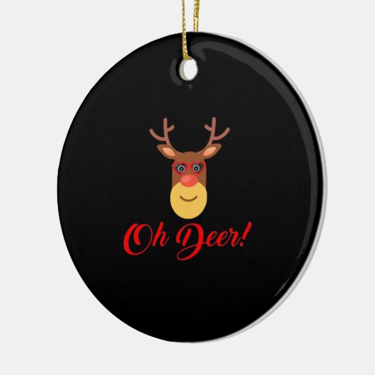 Oh Deer Retro Classic  Ornament (Links)