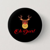 Oh Deer Retro Classic   Ronde Button 5,7 Cm (Voorkant)