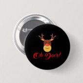 Oh Deer Retro Classic   Ronde Button 5,7 Cm (Voorkant /achterkant)