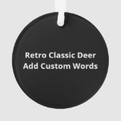 Oh Deer Retro Classic Style Acrylic Ornament (achterkant)