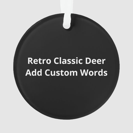 Oh Deer Retro Classic Style Acrylic Ornament (achterkant)