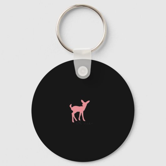 Oh Deer Retro Classic Style Keychain (Voorkant)