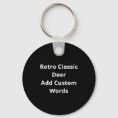 Oh Deer Retro Classic Style Keychain (Achterkant)