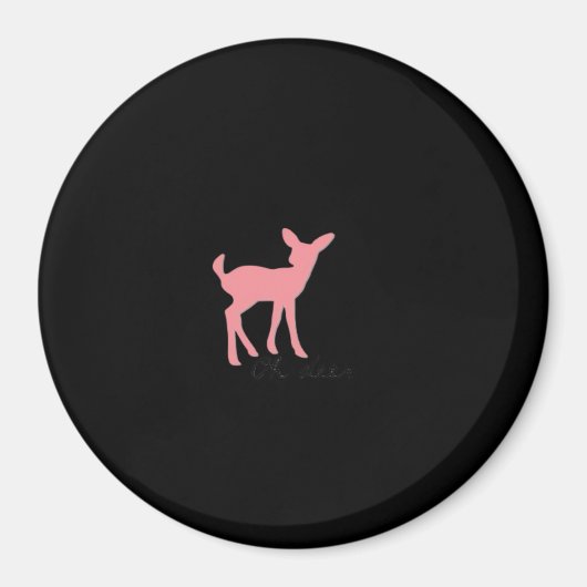 Oh Deer Retro Classic Style  Magneet (Voorkant)