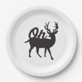 Oh Deer Retro Classic Vibe  Papieren Bordje (Voorkant)