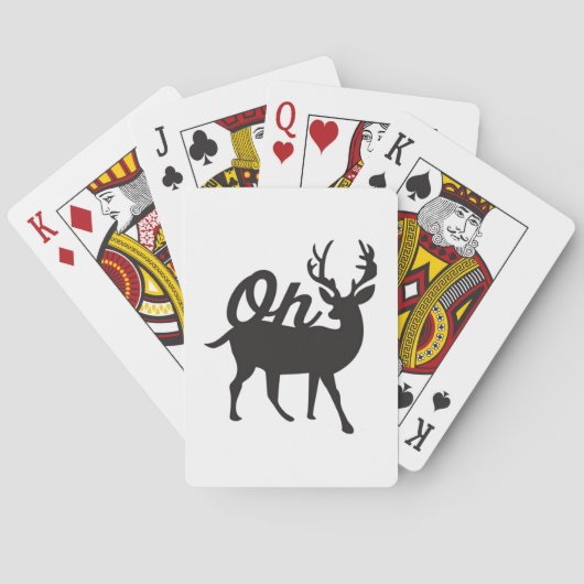 Oh Deer Retro Classic Vibe Pokerkaarten (Achterkant)