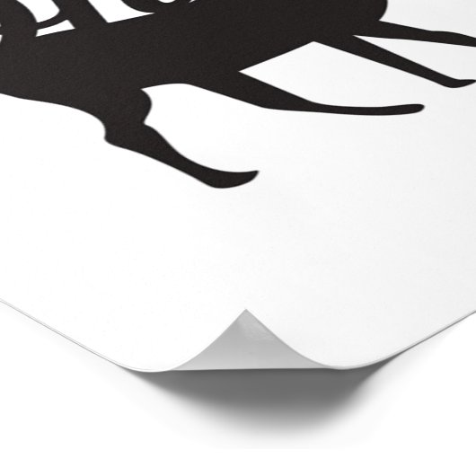 Oh Deer Retro Classic Vibe Poster (Hoek)