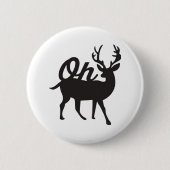 Oh Deer Retro Classic Vibe  Ronde Button 5,7 Cm (Voorkant)